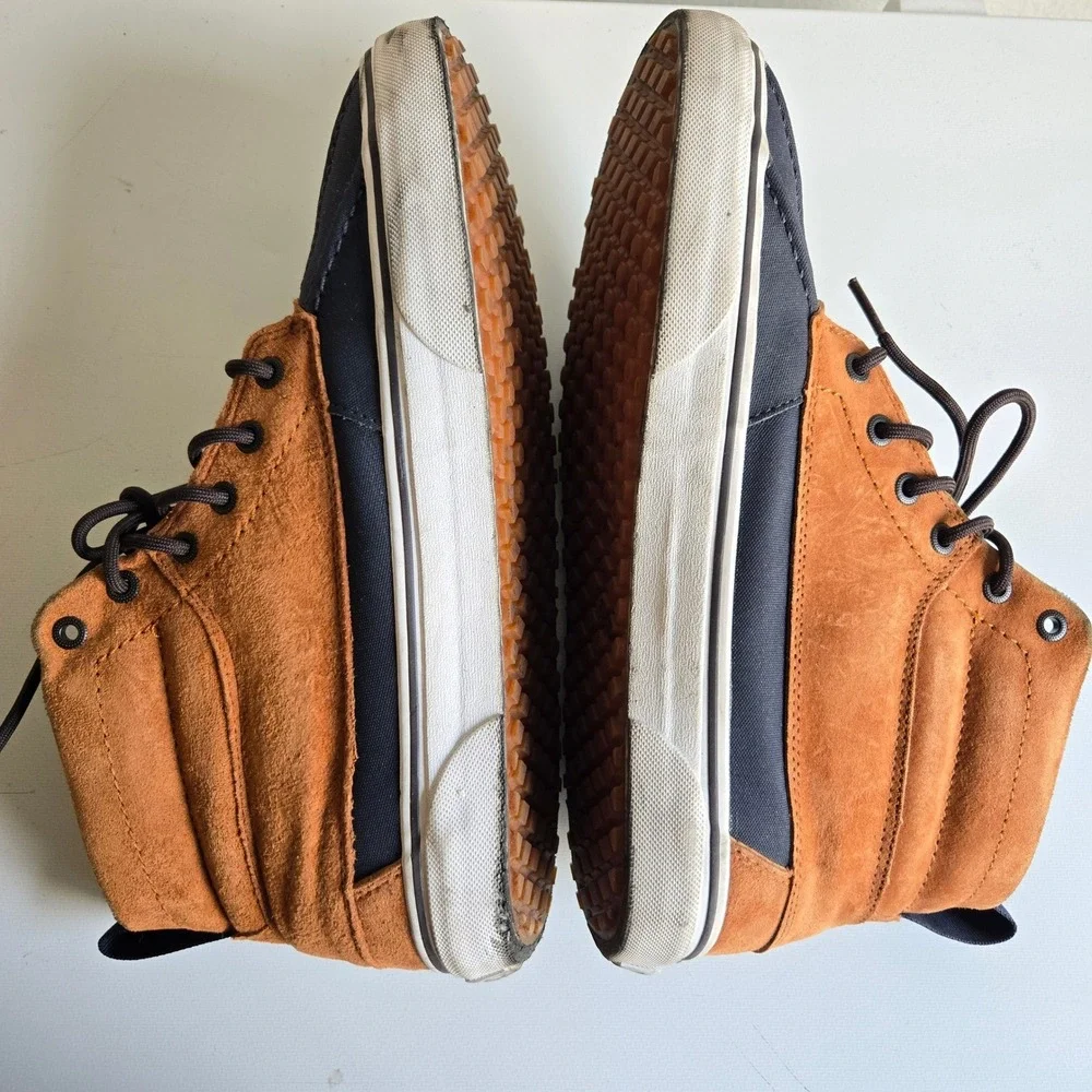 Vans Sk8-Hi Del Pato MTE Mens 12 Ginger Bread Navy Duck Boot Suede Sneakers